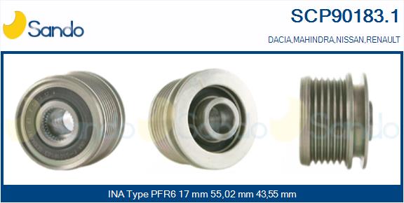 Puleggia cinghia, alternatore SANDO SCP90183.1