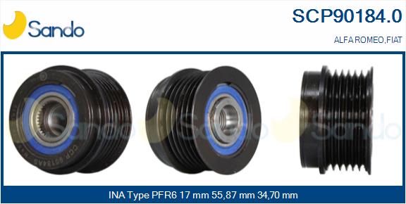 Puleggia cinghia, alternatore SANDO SCP90184.0