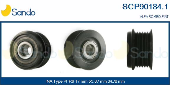 Puleggia cinghia, alternatore SANDO SCP90184.1