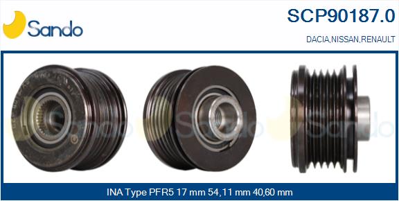 Puleggia cinghia, alternatore SANDO SCP90187.0