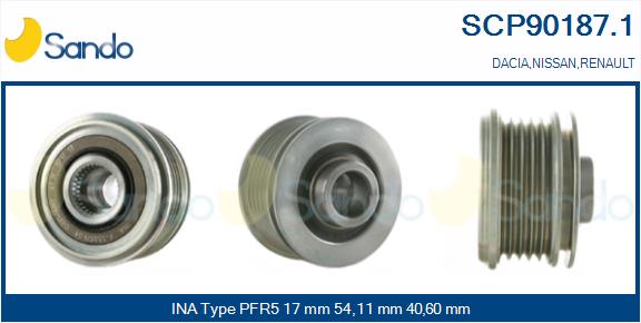 Puleggia cinghia, alternatore SANDO SCP90187.1