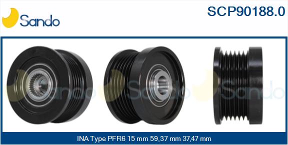 Puleggia cinghia, alternatore SANDO SCP90188.0