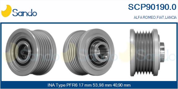Puleggia cinghia, alternatore SANDO SCP90190.0