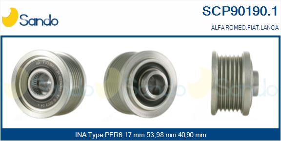 Puleggia cinghia, alternatore SANDO SCP90190.1