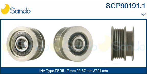 Puleggia cinghia, alternatore SANDO SCP90191.1