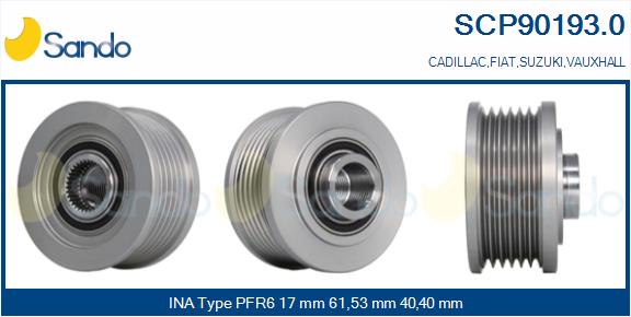 Puleggia cinghia, alternatore SANDO SCP90193.0