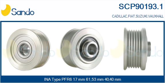 Puleggia cinghia, alternatore SANDO SCP90193.1