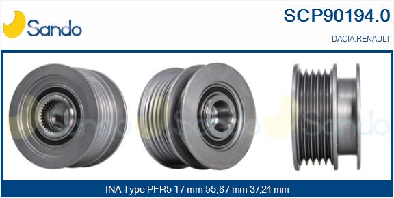 Puleggia cinghia, alternatore SANDO SCP90194.0