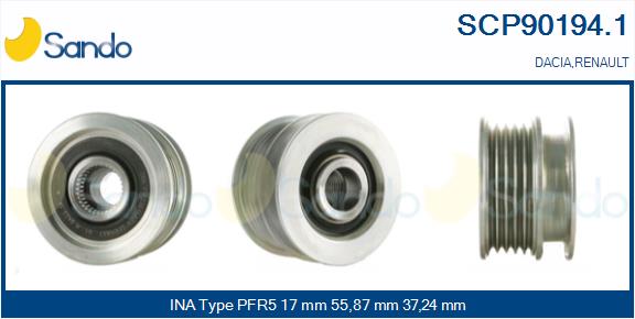 Puleggia cinghia, alternatore SANDO SCP90194.1