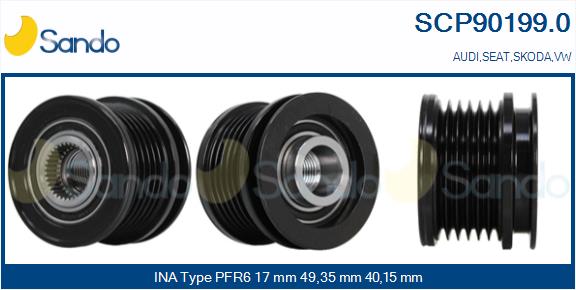 Puleggia cinghia, alternatore SANDO SCP90199.0