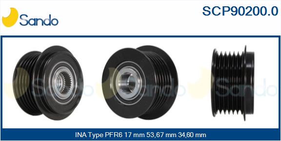Puleggia cinghia, alternatore SANDO SCP90200.0