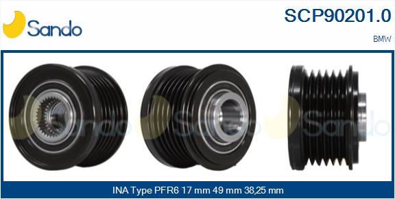 Puleggia cinghia, alternatore SANDO SCP90201.0