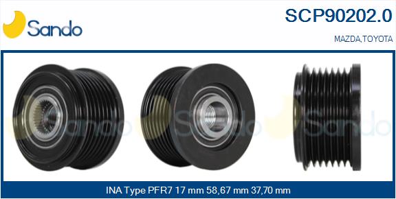 Puleggia cinghia, alternatore SANDO SCP90202.0