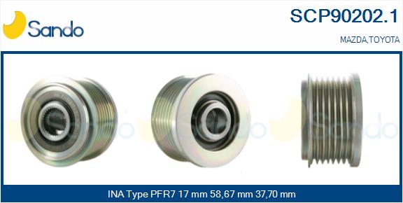 Puleggia cinghia, alternatore SANDO SCP90202.1