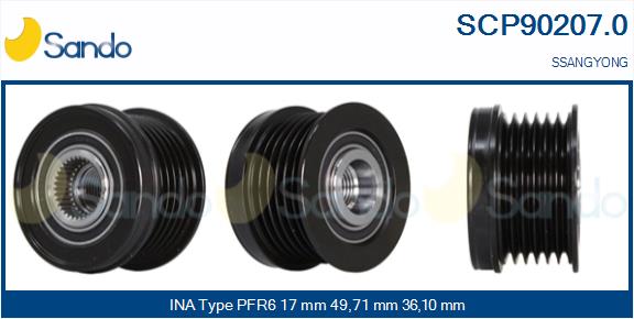 Puleggia cinghia, alternatore SANDO SCP90207.0