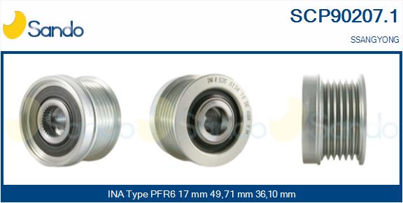 Puleggia cinghia, alternatore SANDO SCP90207.1