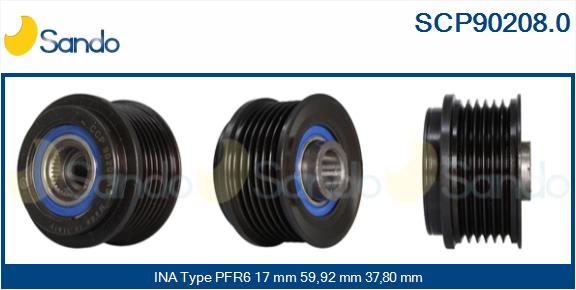 Puleggia cinghia, alternatore SANDO SCP90208.0