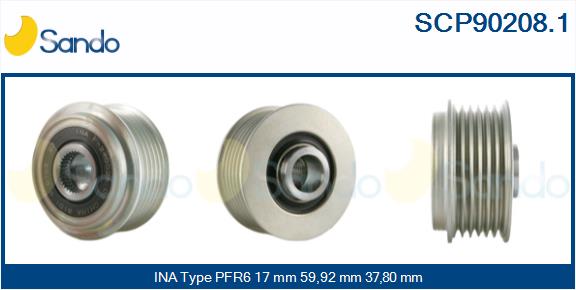 Puleggia cinghia, alternatore SANDO SCP90208.1