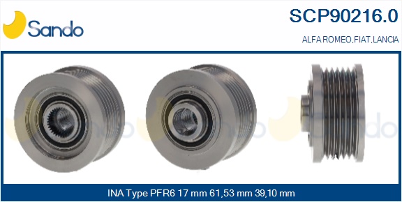 Puleggia cinghia, alternatore SANDO SCP90216.0