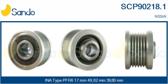 Puleggia cinghia, alternatore SANDO SCP90218.1