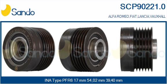 Puleggia cinghia, alternatore SANDO SCP90221.0