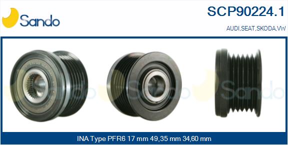 Puleggia cinghia, alternatore SANDO SCP90224.1