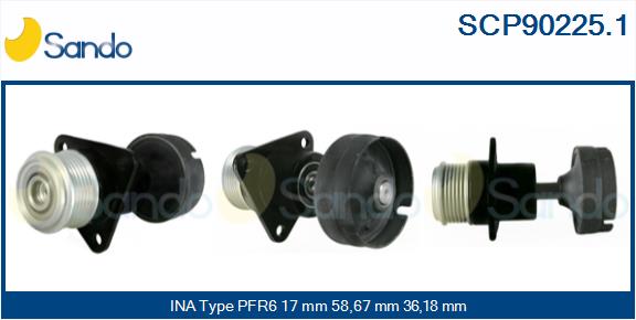 Puleggia cinghia, alternatore SANDO SCP90225.1