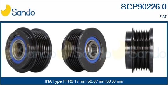 Puleggia cinghia, alternatore SANDO SCP90226.0