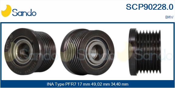 Puleggia cinghia, alternatore SANDO SCP90228.0