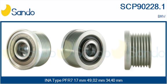 Puleggia cinghia, alternatore SANDO SCP90228.1