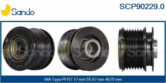 Puleggia cinghia, alternatore SANDO SCP90229.0