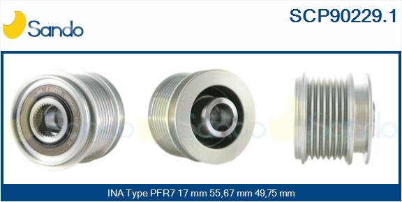 Puleggia cinghia, alternatore SANDO SCP90229.1