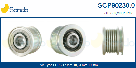 Puleggia cinghia, alternatore SANDO SCP90230.0