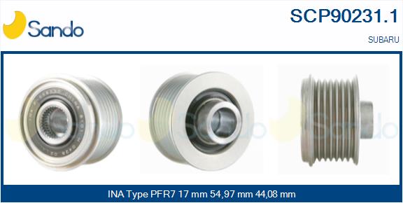 Puleggia cinghia, alternatore SANDO SCP90231.1