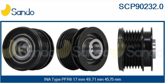 Puleggia cinghia, alternatore SANDO SCP90232.0
