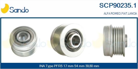 Puleggia cinghia, alternatore SANDO SCP90235.1