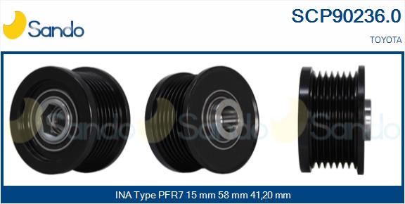 Puleggia cinghia, alternatore SANDO SCP90236.0
