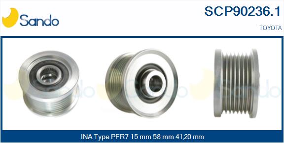 Puleggia cinghia, alternatore SANDO SCP90236.1
