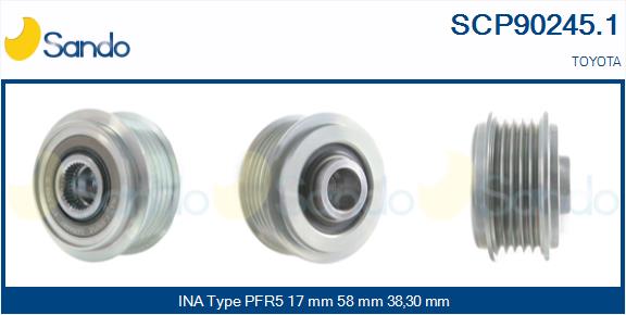 Puleggia cinghia, alternatore SANDO SCP90245.1