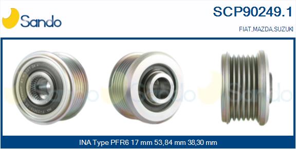Puleggia cinghia, alternatore SANDO SCP90249.1