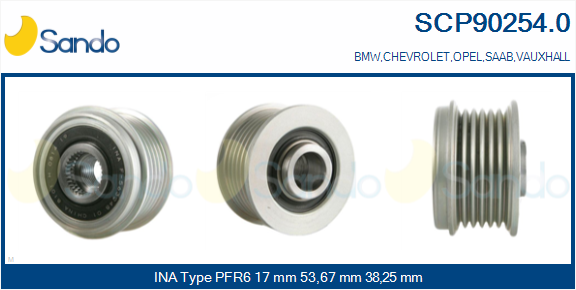 Puleggia cinghia, alternatore SANDO SCP90254.0