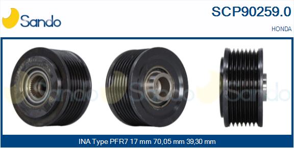 Puleggia cinghia, alternatore SANDO SCP90259.0