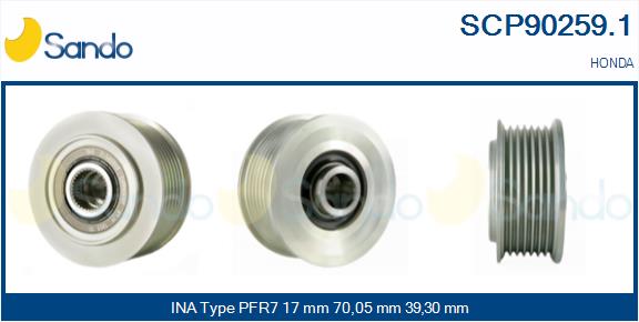 Puleggia cinghia, alternatore SANDO SCP90259.1