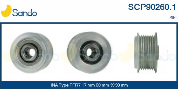 Puleggia cinghia, alternatore SANDO SCP90260.1