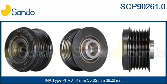 Puleggia cinghia, alternatore SANDO SCP90261.0