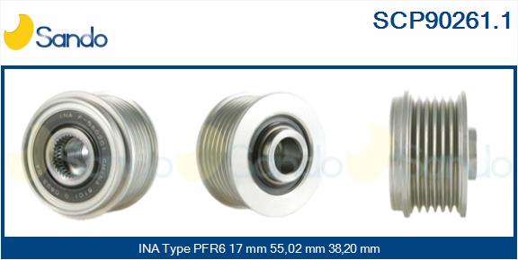 Puleggia cinghia, alternatore SANDO SCP90261.1