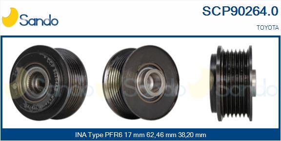 Puleggia cinghia, alternatore SANDO SCP90264.0