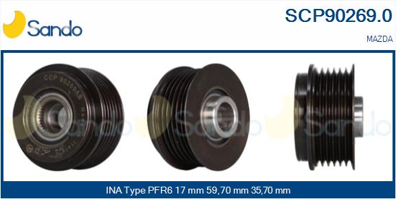 Puleggia cinghia, alternatore SANDO SCP90269.0