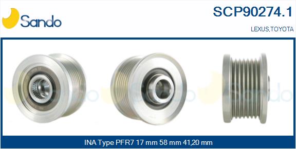 Puleggia cinghia, alternatore SANDO SCP90274.1