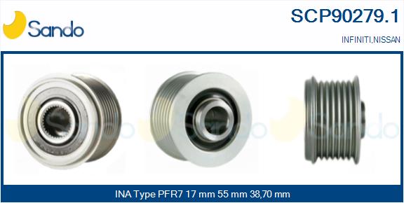 Puleggia cinghia, alternatore SANDO SCP90279.1
